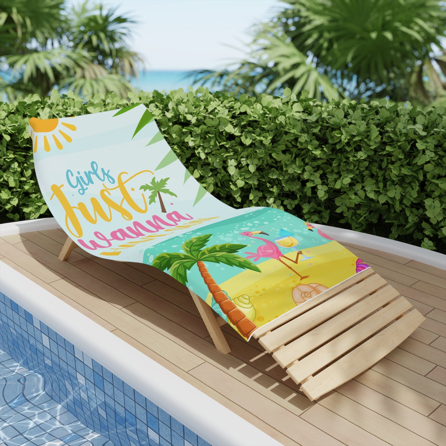 Girls Just Wanna Have Sun Beach Towels | Summer Vibe Towels, Tropical Towels, Vacation Essentials, Poolside Towels, Gift for Her