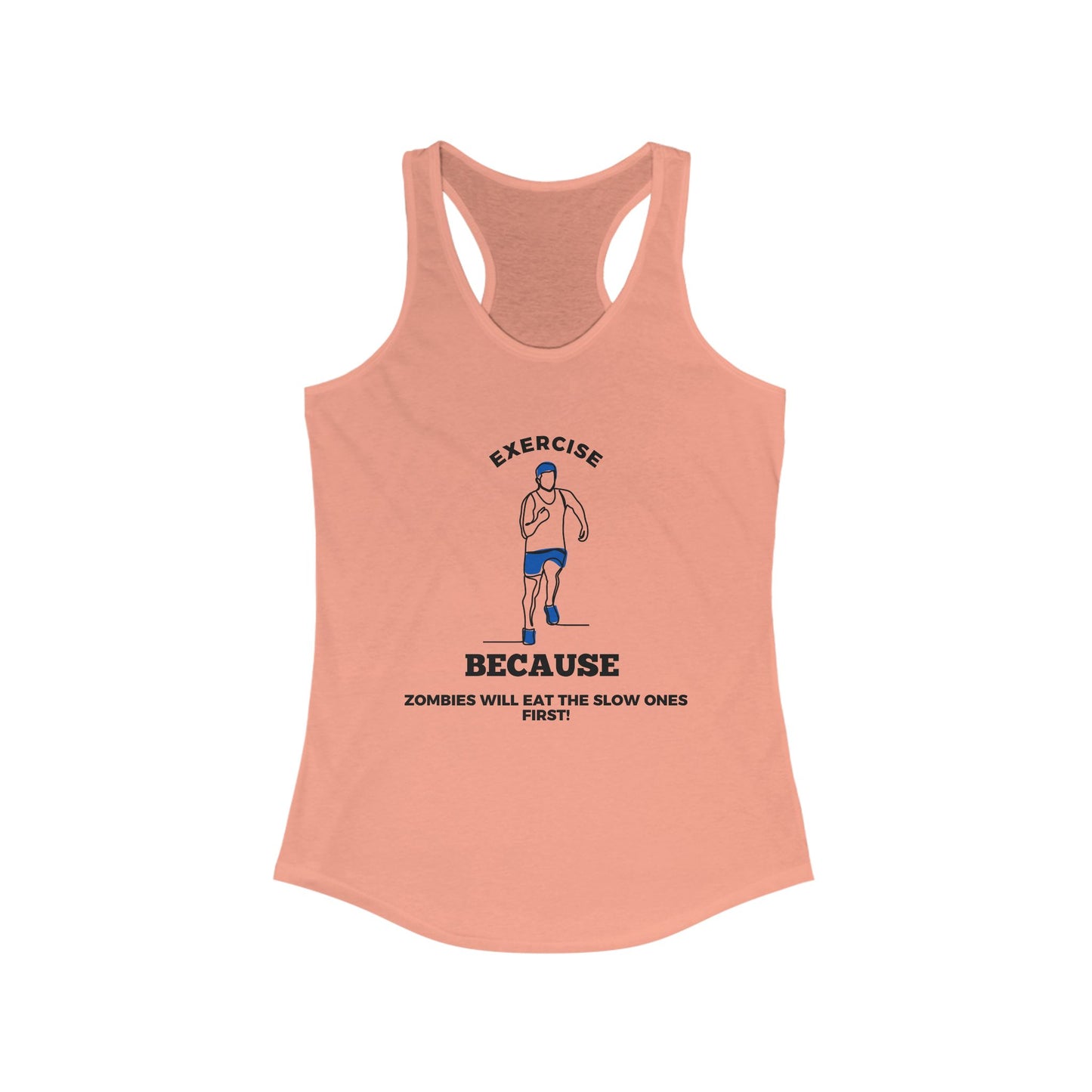 Funny Zombie Fitness Tank Top - Workout Shirt, Gym Wear, Gift for Fitness Lovers