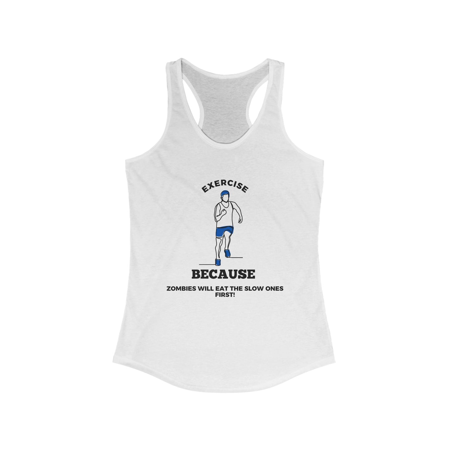 Funny Zombie Fitness Tank Top - Workout Shirt, Gym Wear, Gift for Fitness Lovers