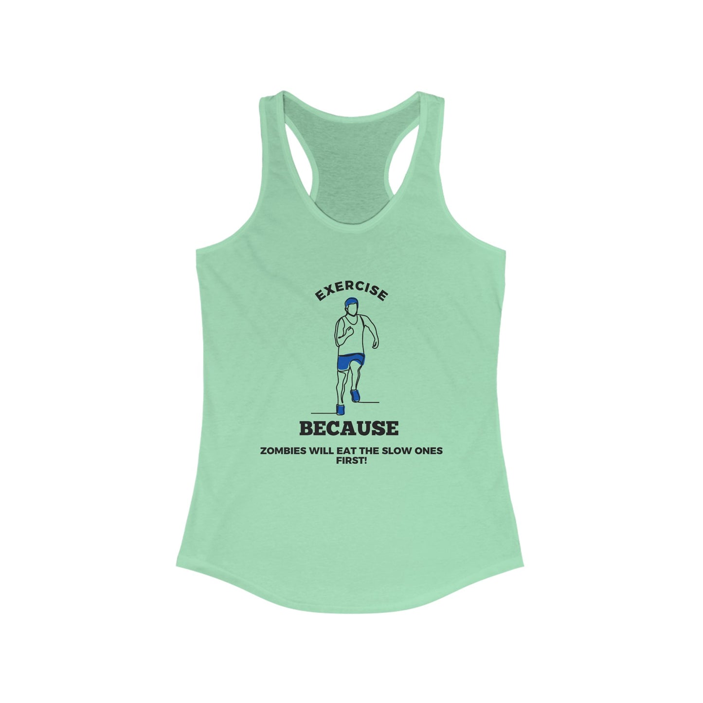 Funny Zombie Fitness Tank Top - Workout Shirt, Gym Wear, Gift for Fitness Lovers
