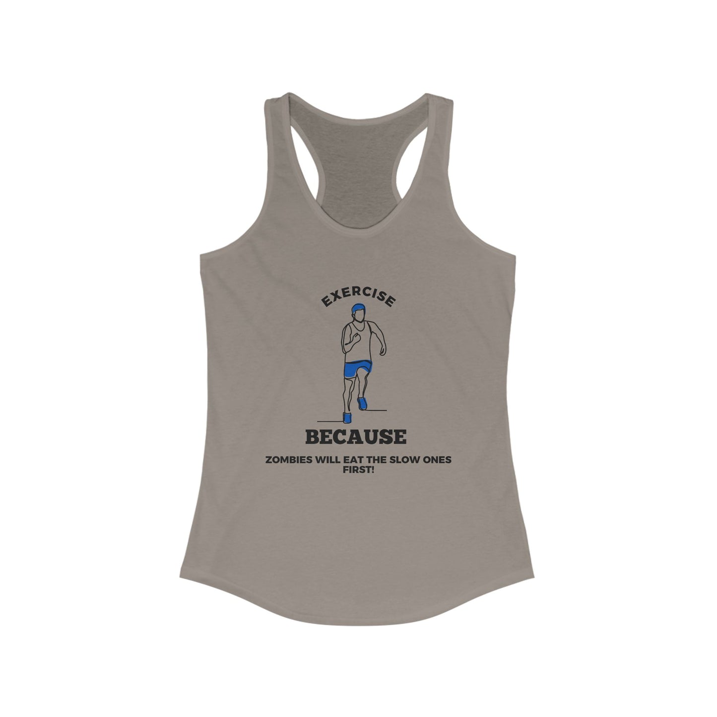 Funny Zombie Fitness Tank Top - Workout Shirt, Gym Wear, Gift for Fitness Lovers