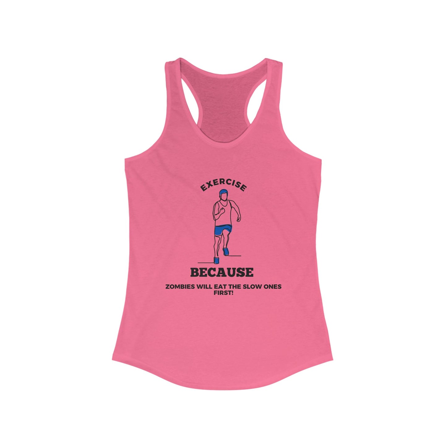 Funny Zombie Fitness Tank Top - Workout Shirt, Gym Wear, Gift for Fitness Lovers