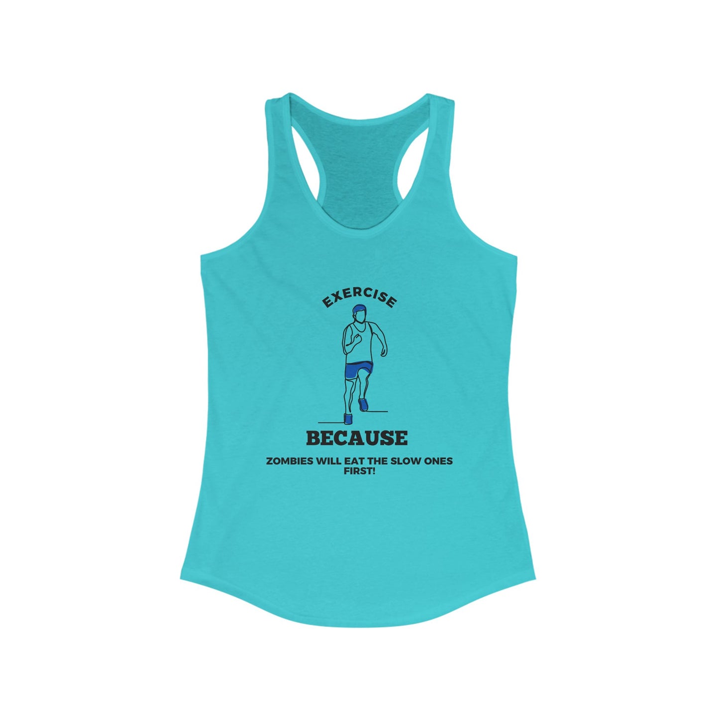 Funny Zombie Fitness Tank Top - Workout Shirt, Gym Wear, Gift for Fitness Lovers