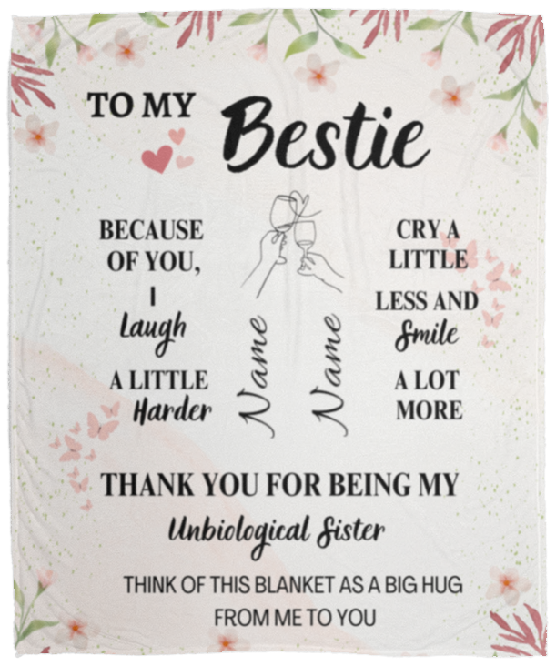 Personalized Bestie Blanket | Plush Fleece