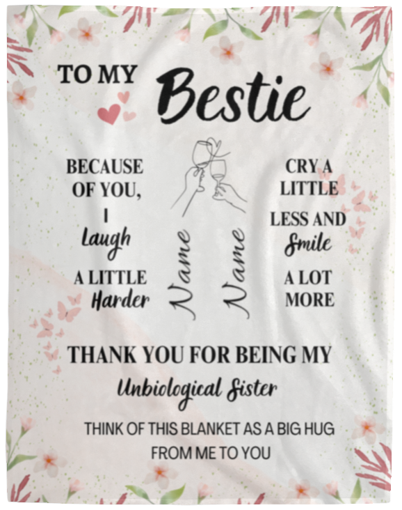 Personalized Bestie Blanket | Plush Fleece