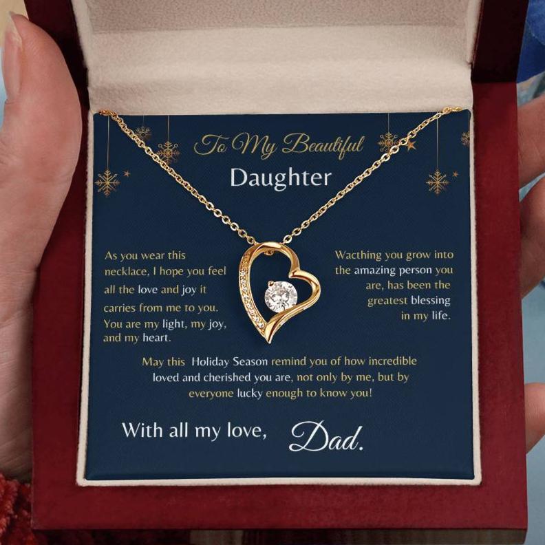 Forever Love Necklace - From Dad To My Beautiful Daughter -