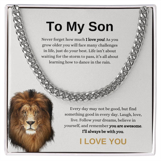 To My Son - Cuban Link Chain