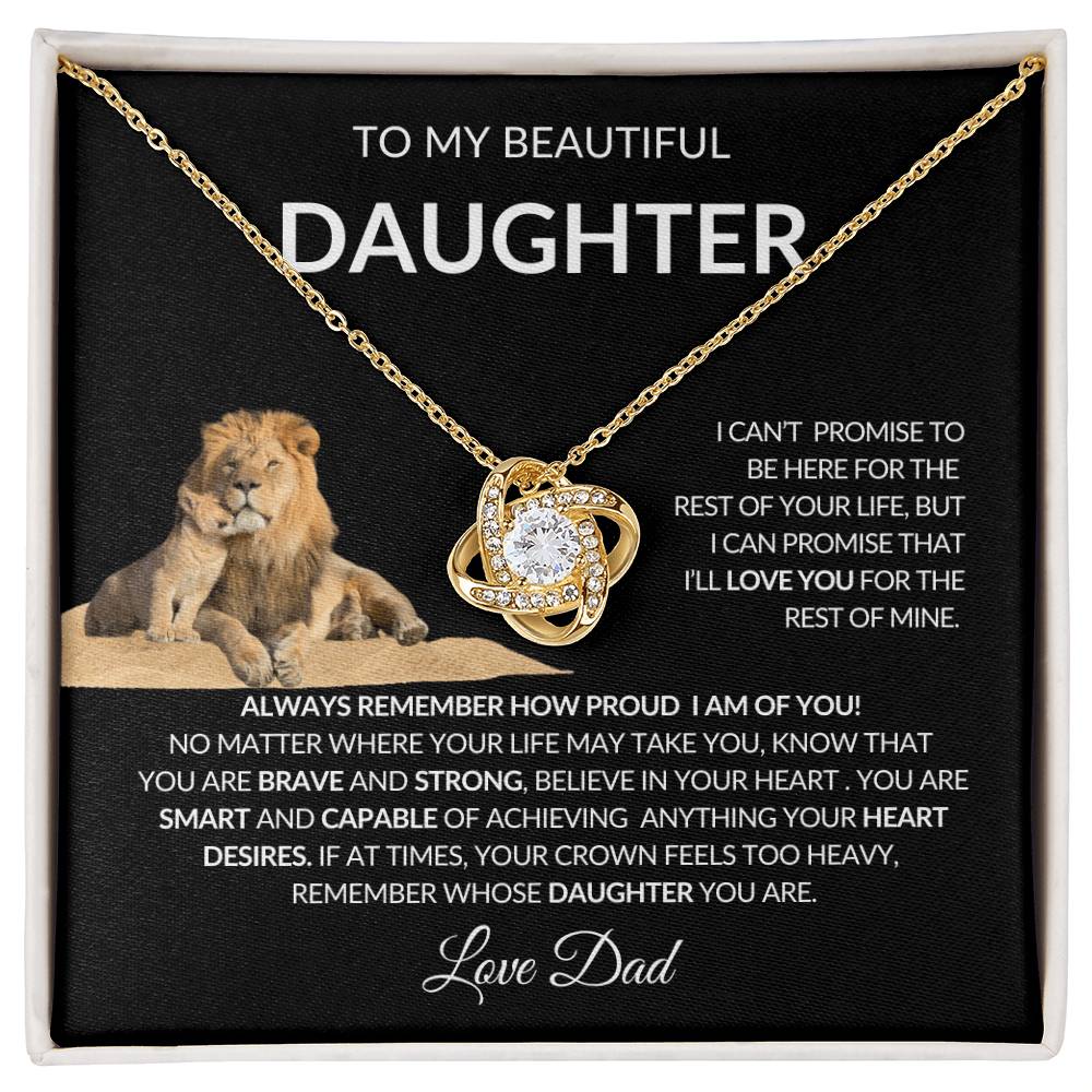 Dad to my Beautiful Daughter - Love knot Necklace