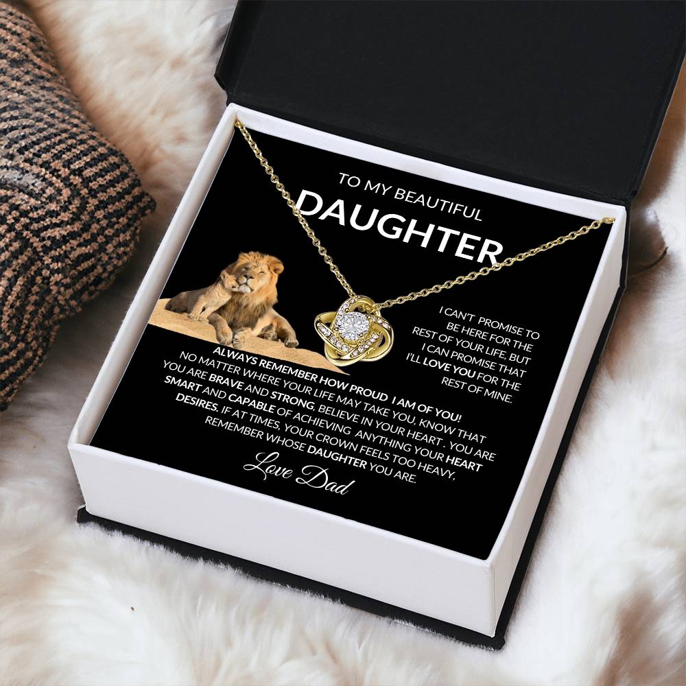 Dad to my Beautiful Daughter - Love knot Necklace