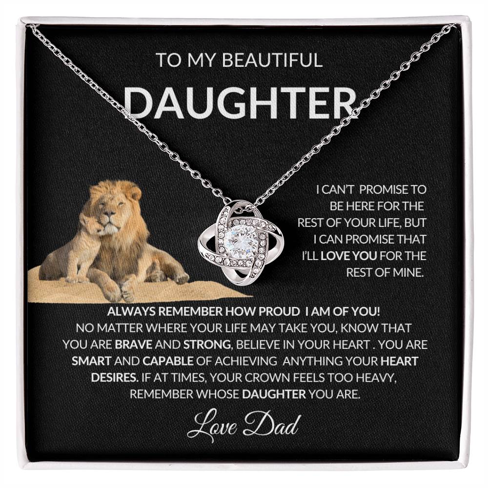 Dad to my Beautiful Daughter - Love knot Necklace