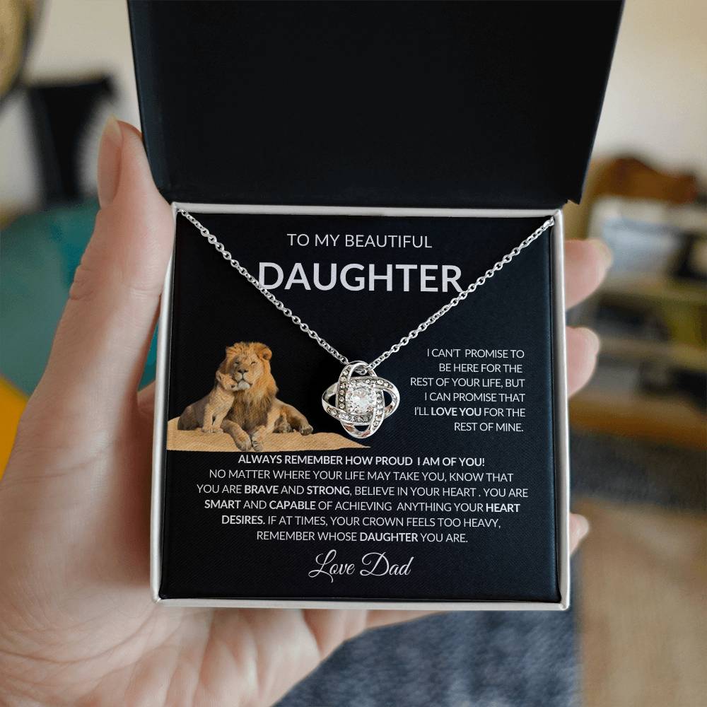 Dad to my Beautiful Daughter - Love knot Necklace