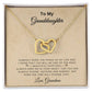 To my Granddaughter - Interlocking Hearts Necklace