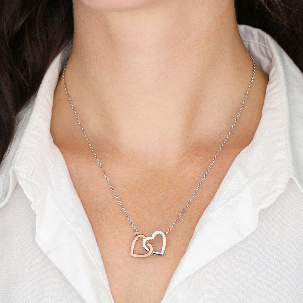 To my Granddaughter - Interlocking Hearts Necklace