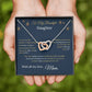 Interlock Hearts Necklace - From Mom To My Beautiful Daughter -