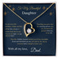 Forever Love Necklace - From Dad To My Beautiful Daughter -
